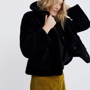 zara fleece textured jacket